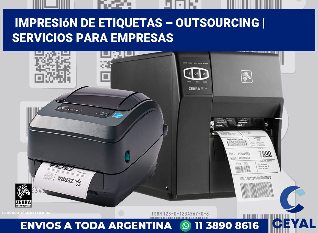 Impresión de etiquetas – Outsourcing | Servicios para empresas