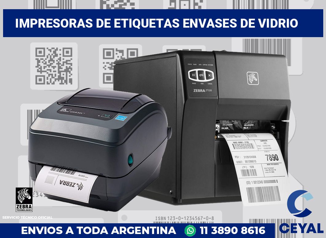 Impresoras de etiquetas Envases de vidrio