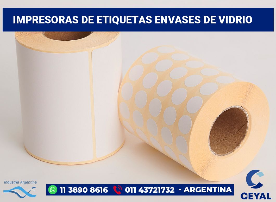 Impresoras de etiquetas Envases de vidrio