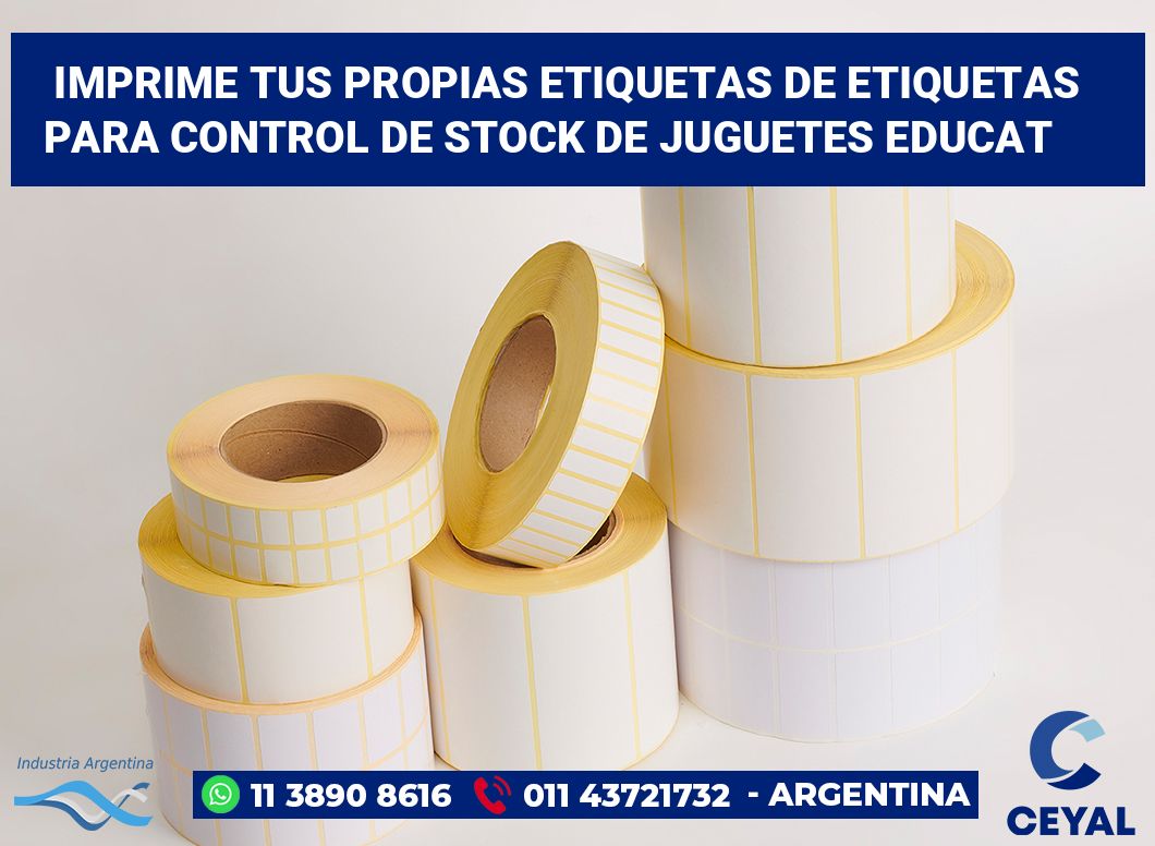 Imprime tus Propias Etiquetas de Etiquetas para Control de Stock de Juguetes Educat