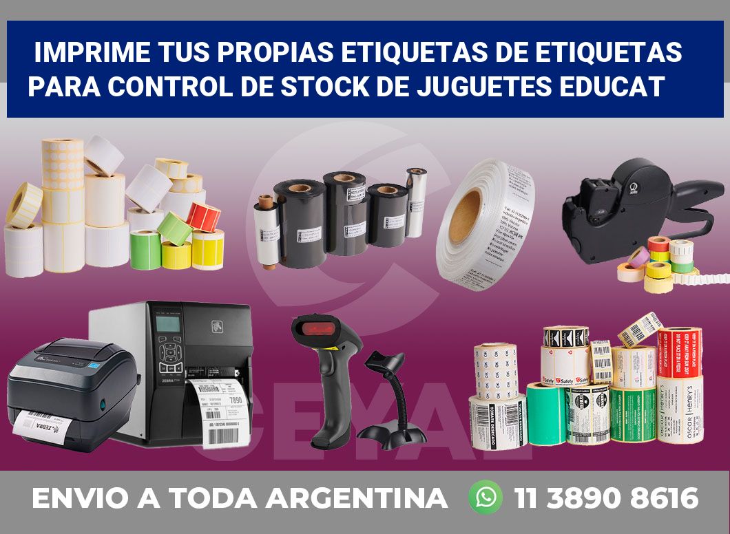 Imprime tus Propias Etiquetas de Etiquetas para Control de Stock de Juguetes Educat