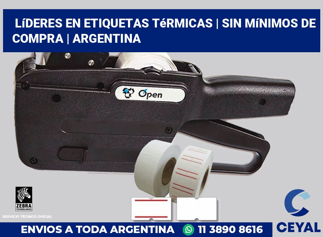 Líderes en etiquetas térmicas | Sin mínimos de compra | Argentina