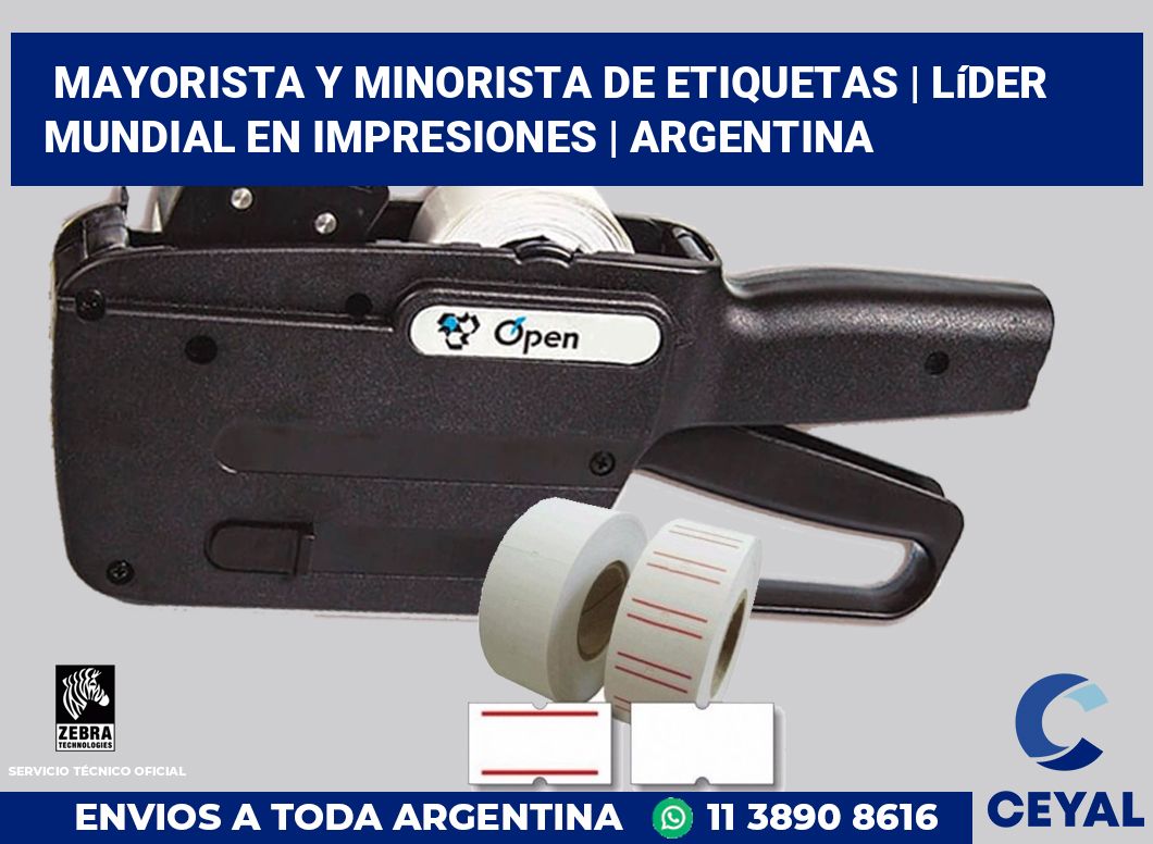 Mayorista y minorista de etiquetas | Líder mundial en impresiones | Argentina