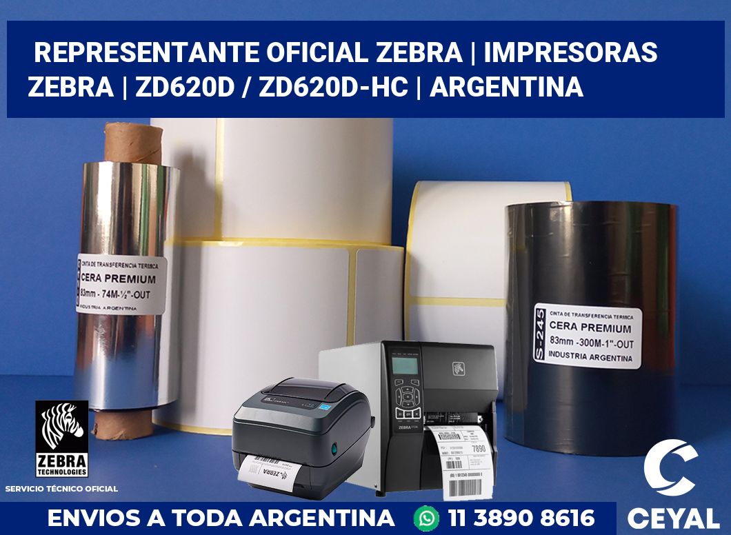 Representante oficial Zebra | Impresoras Zebra | ZD620d / ZD620d‑HC | Argentina