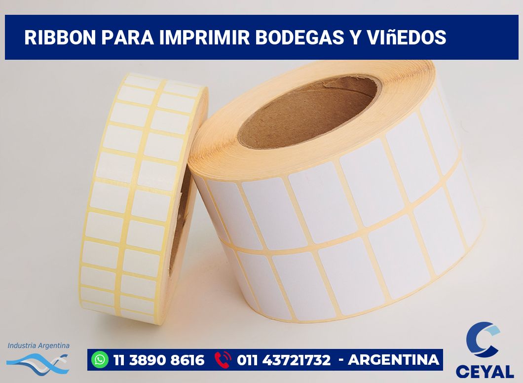Ribbon para imprimir Bodegas y viñedos