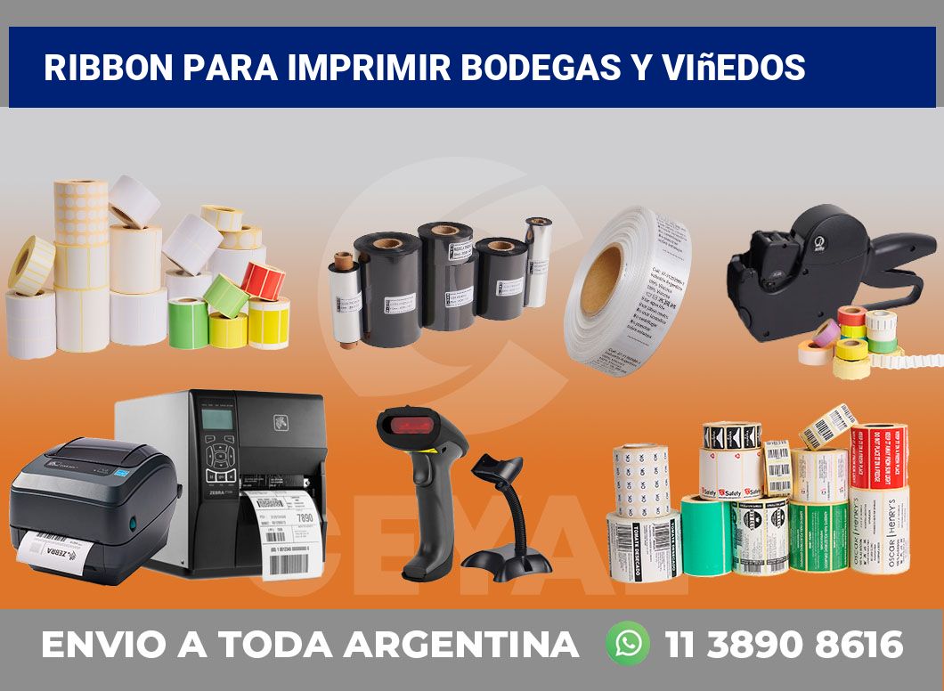 Ribbon para imprimir Bodegas y viñedos