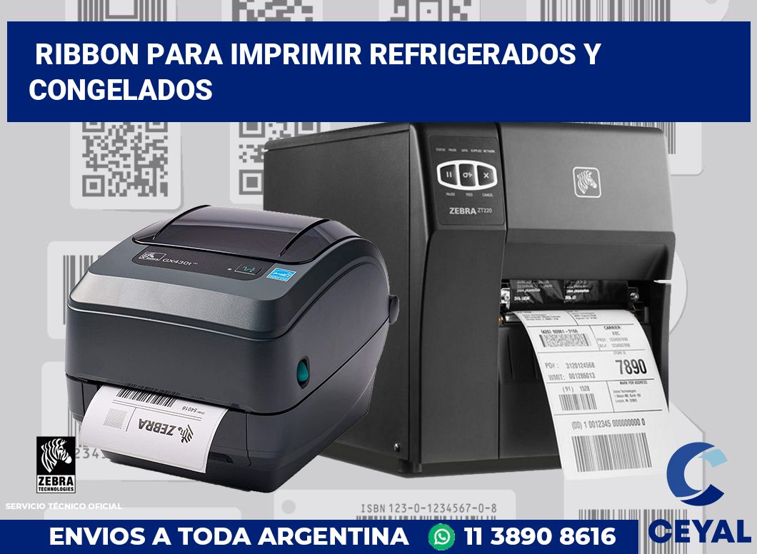 Ribbon para imprimir refrigerados y congelados