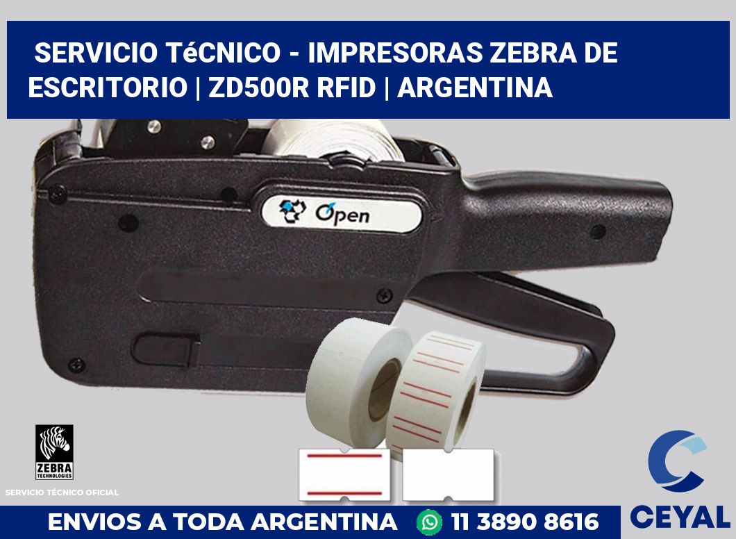 Servicio técnico - Impresoras Zebra de escritorio | ZD500R RFID | Argentina
