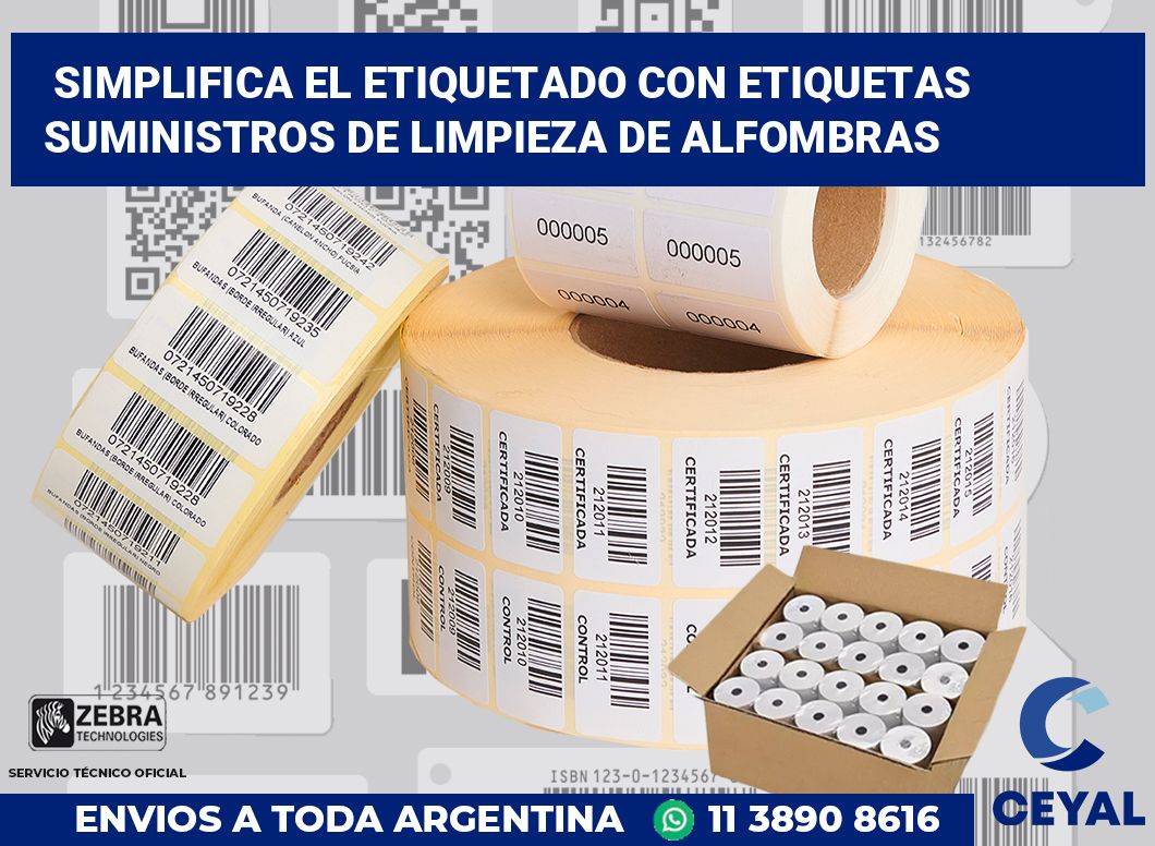 Simplifica el Etiquetado con Etiquetas Suministros de Limpieza de Alfombras