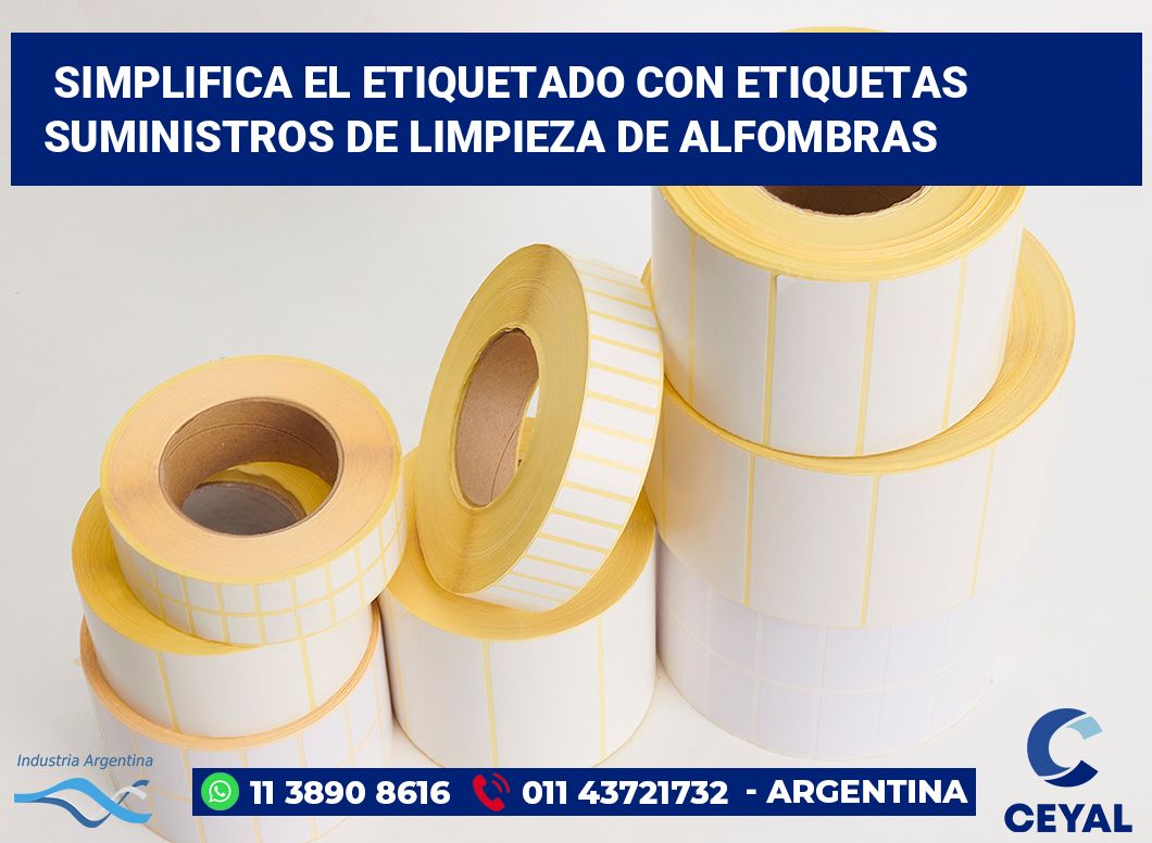 Simplifica el Etiquetado con Etiquetas Suministros de Limpieza de Alfombras