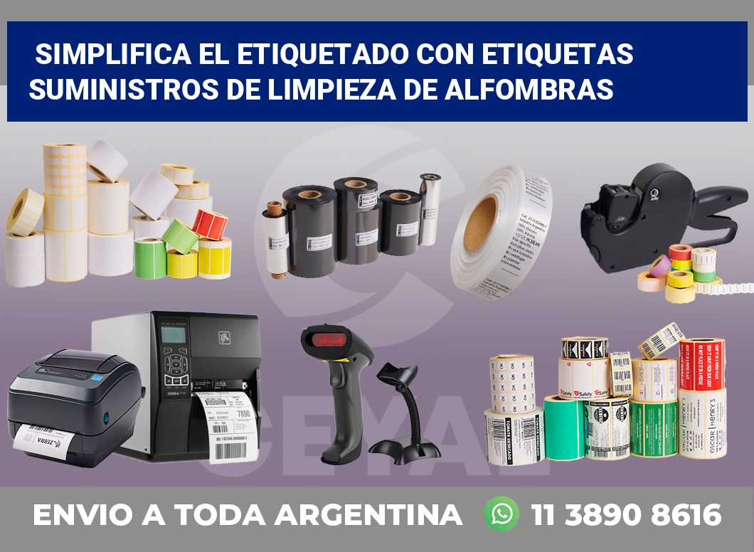 Simplifica el Etiquetado con Etiquetas Suministros de Limpieza de Alfombras