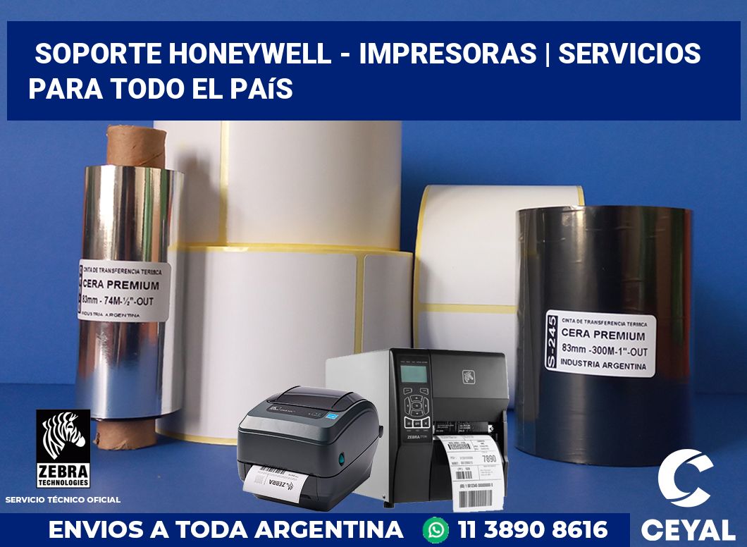 Soporte Honeywell - impresoras | Servicios para todo el país