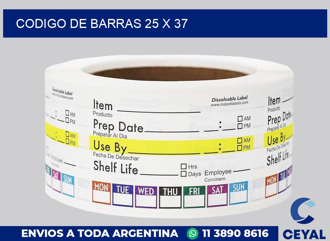 codigo de barras 25 x 37
