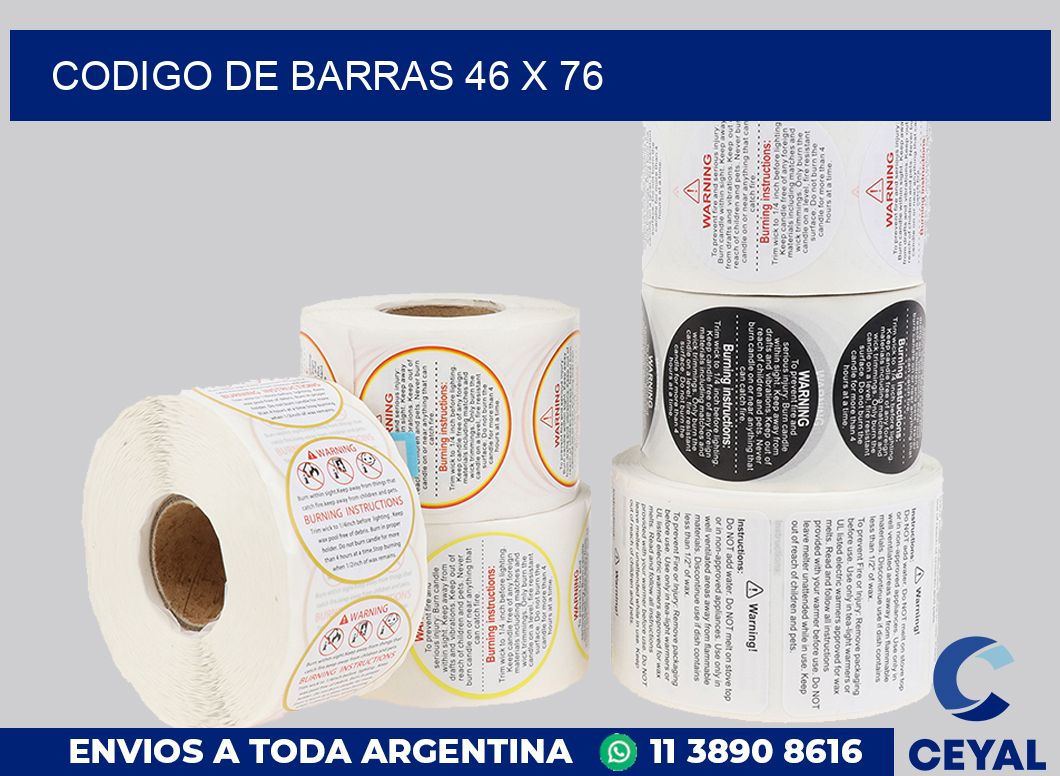codigo de barras 46 x 76