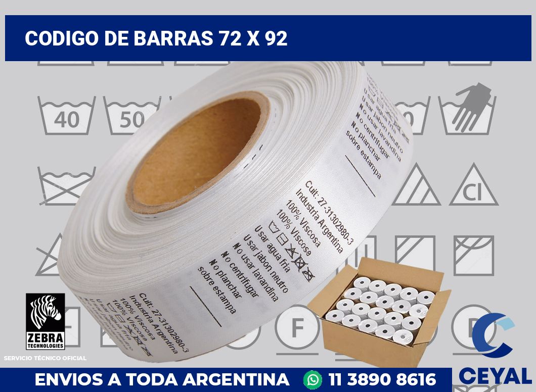 codigo de barras 72 x 92