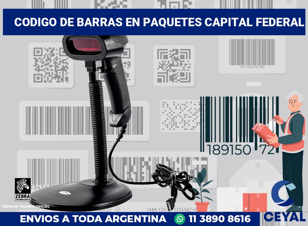 codigo de barras en paquetes Capital Federal