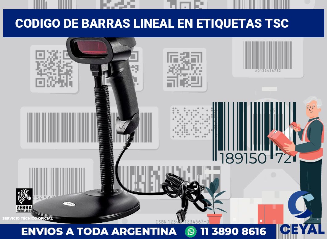 codigo de barras lineal en etiquetas tsc