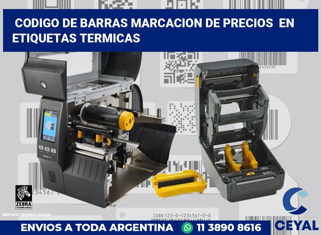 codigo de barras marcacion de precios  en etiquetas termicas