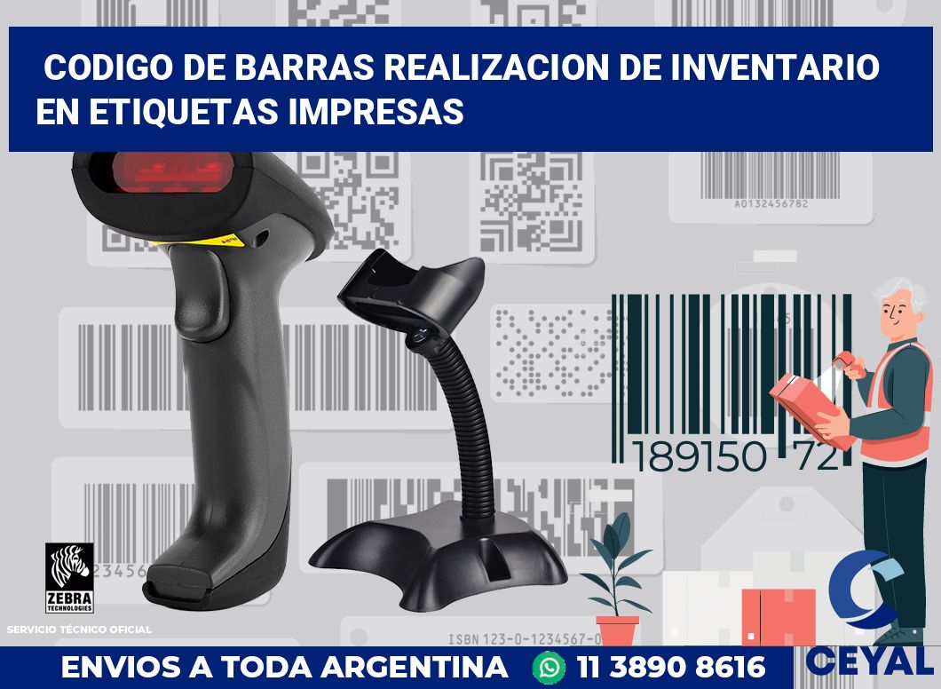 codigo de barras realizacion de inventario en etiquetas impresas