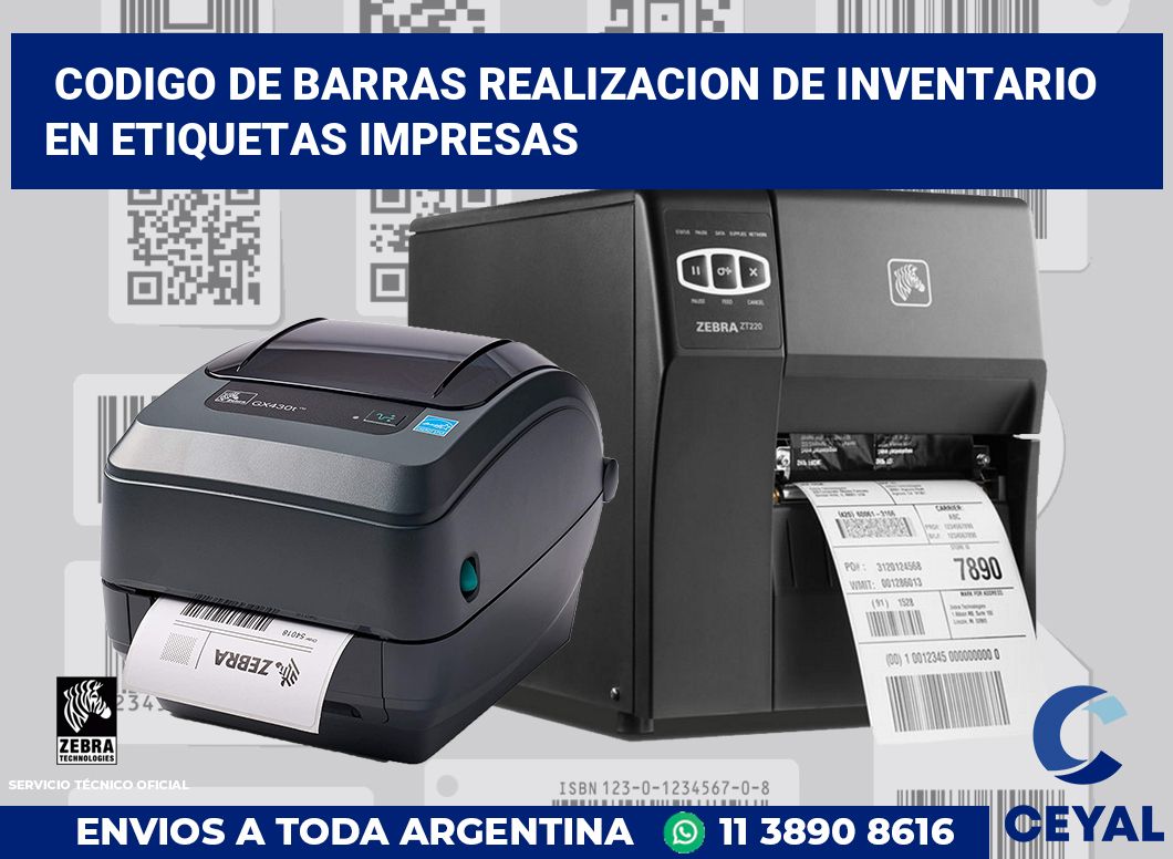 codigo de barras realizacion de inventario en etiquetas impresas