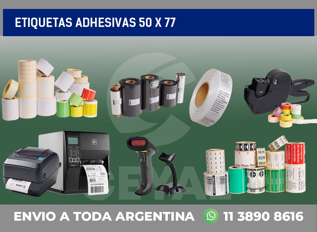 etiquetas adhesivas 50 x 77
