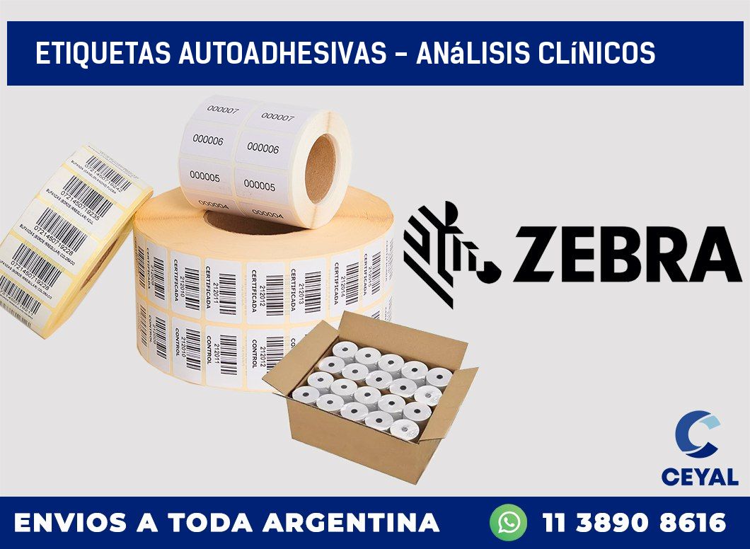 etiquetas autoadhesivas – Análisis clínicos