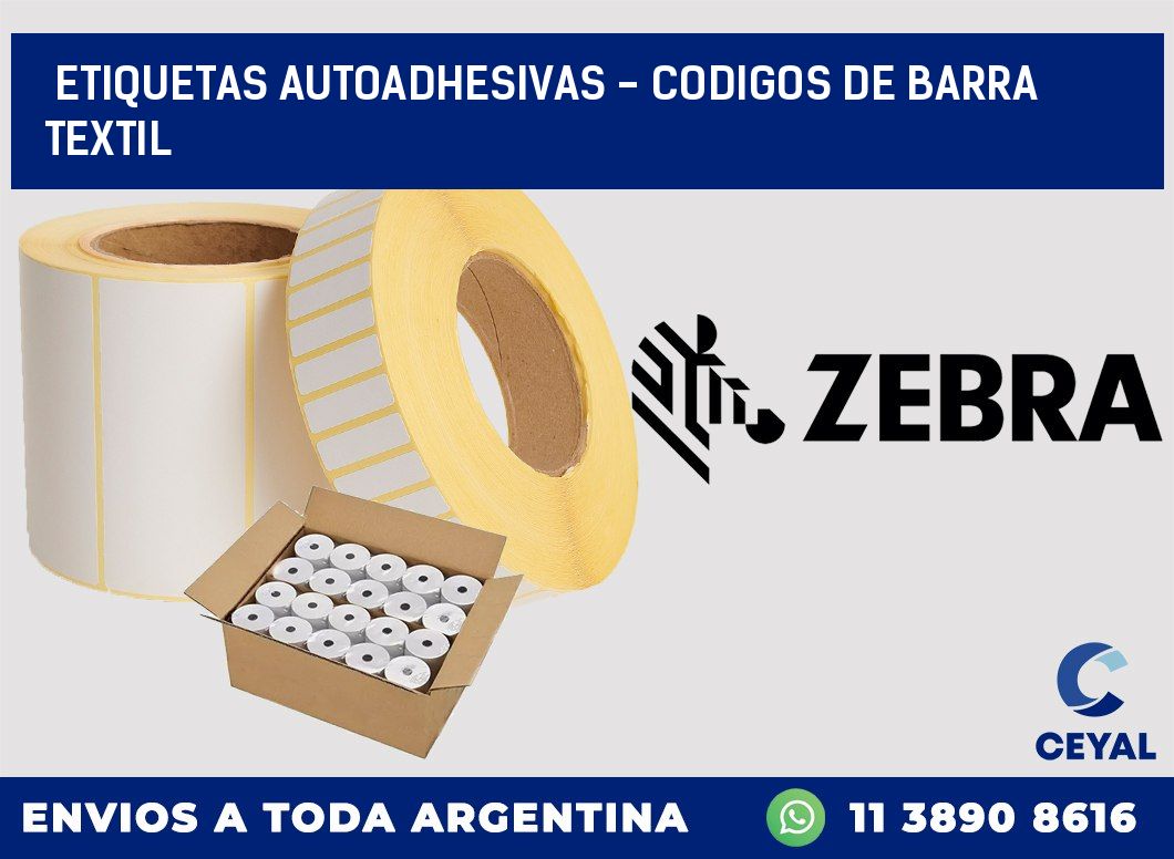 etiquetas autoadhesivas – codigos de barra textil