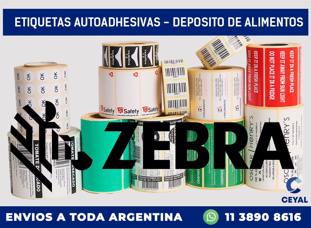 etiquetas autoadhesivas – deposito de alimentos