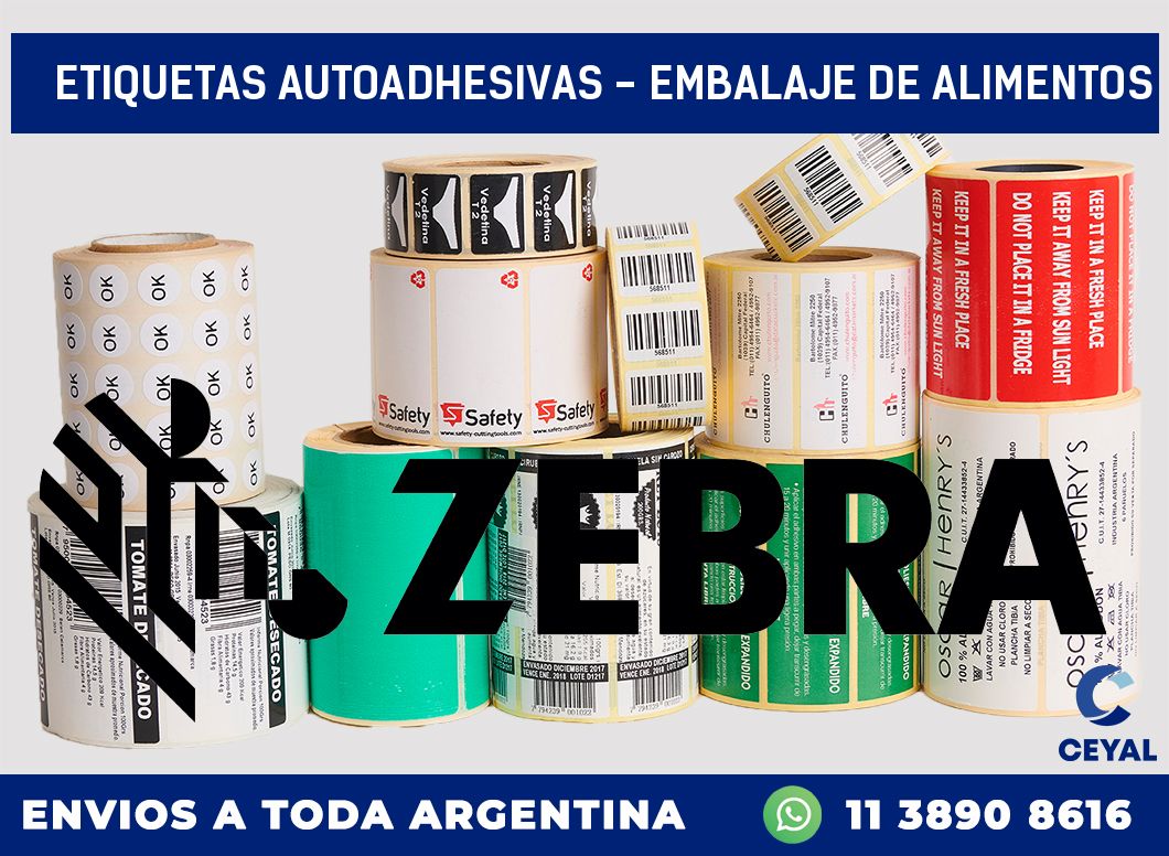 etiquetas autoadhesivas - embalaje de alimentos