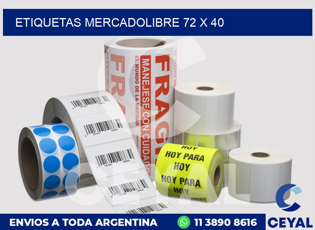 etiquetas mercadolibre 72 x 40