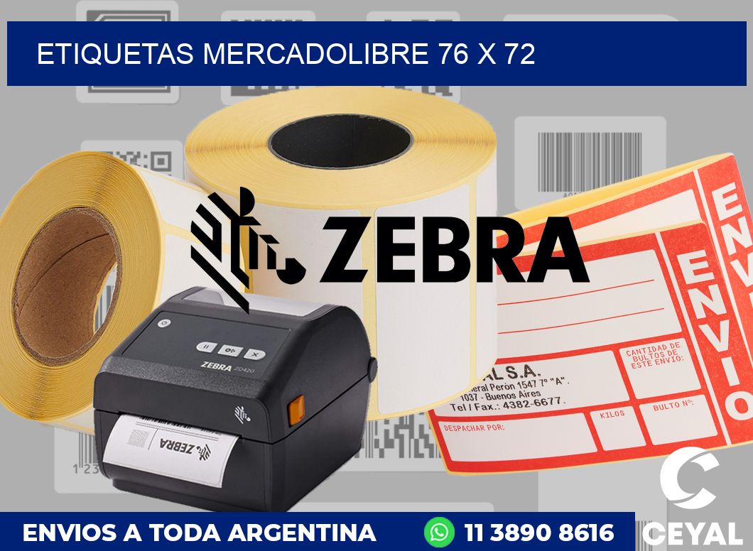 etiquetas mercadolibre 76 x 72