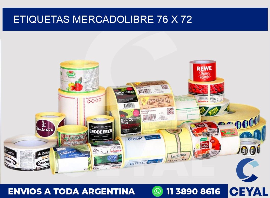 etiquetas mercadolibre 76 x 72
