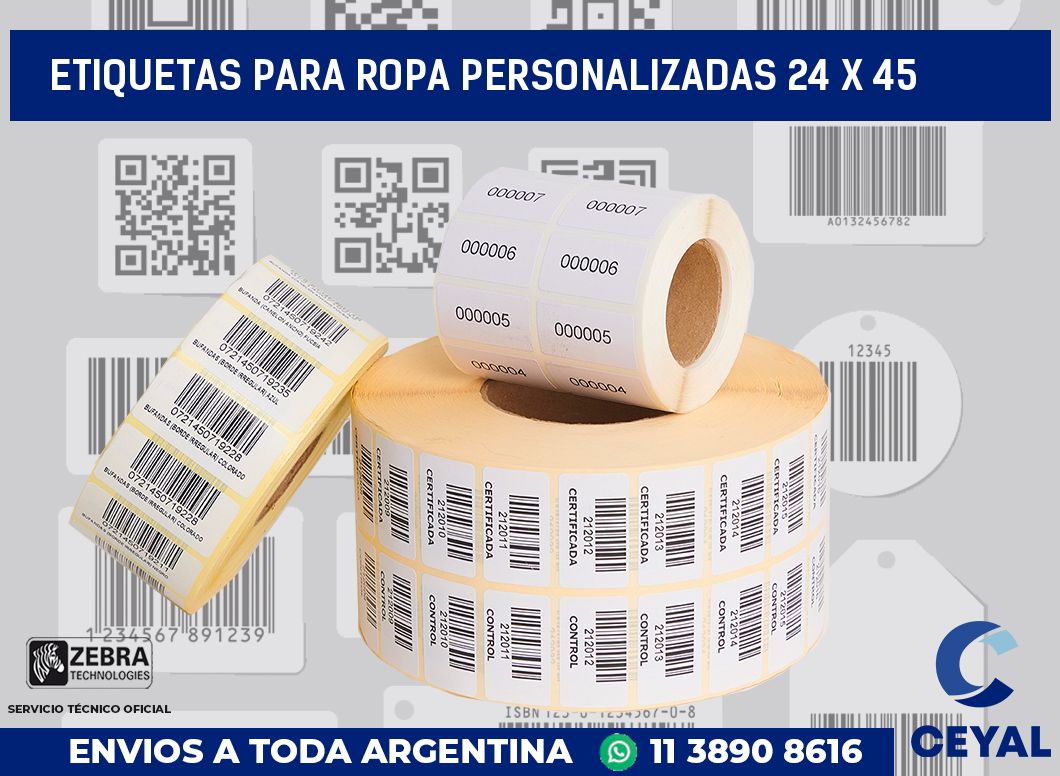 etiquetas para ropa personalizadas 24 x 45