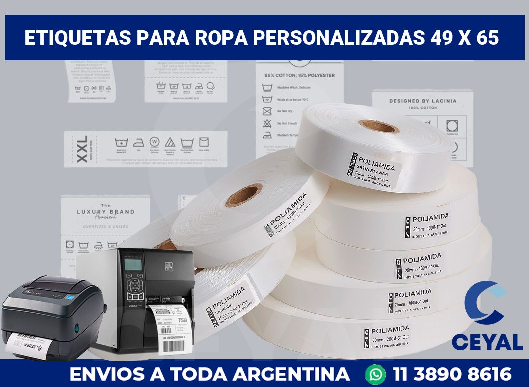 etiquetas para ropa personalizadas 49 x 65
