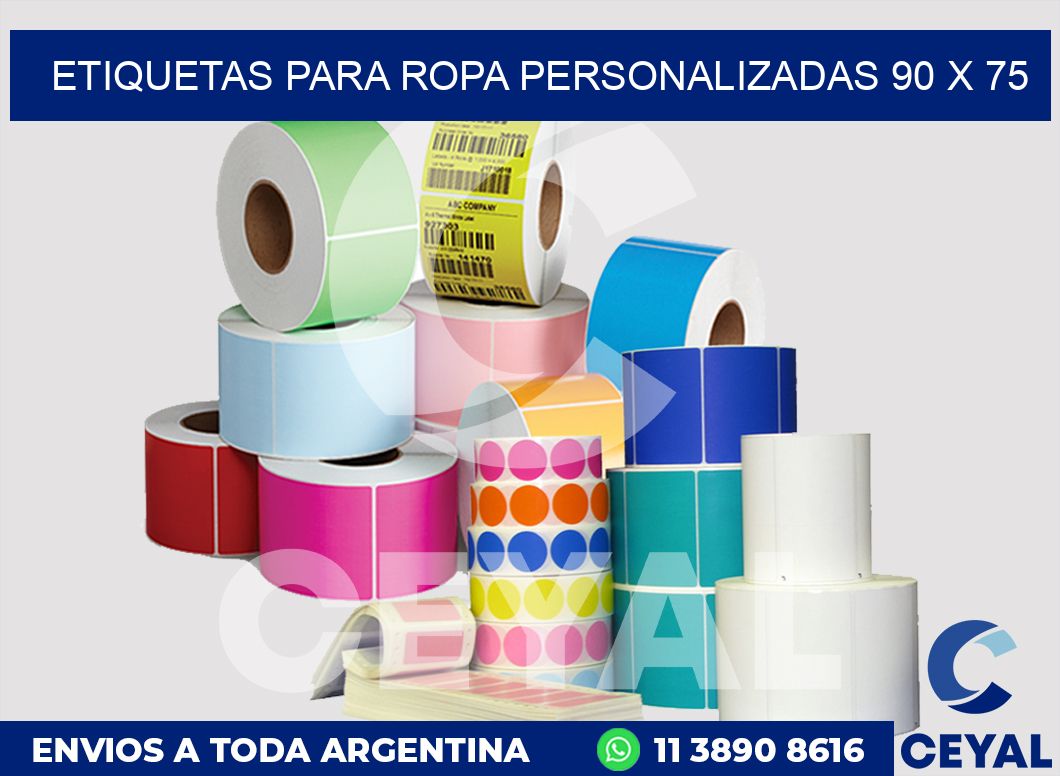 etiquetas para ropa personalizadas 90 x 75