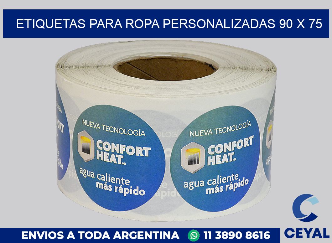etiquetas para ropa personalizadas 90 x 75