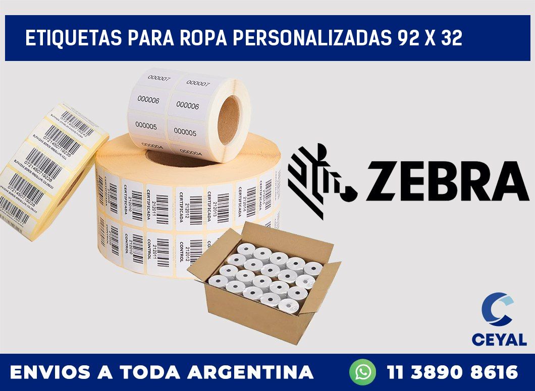 etiquetas para ropa personalizadas 92 x 32