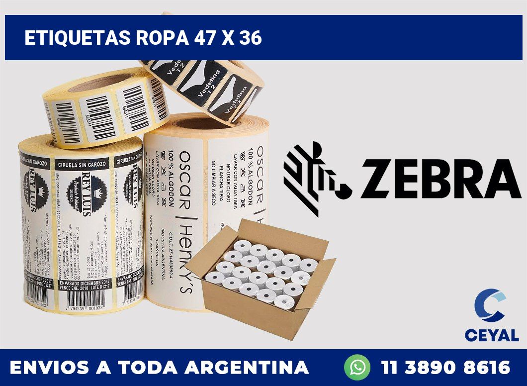 etiquetas ropa 47 x 36