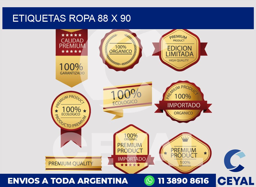 etiquetas ropa 88 x 90