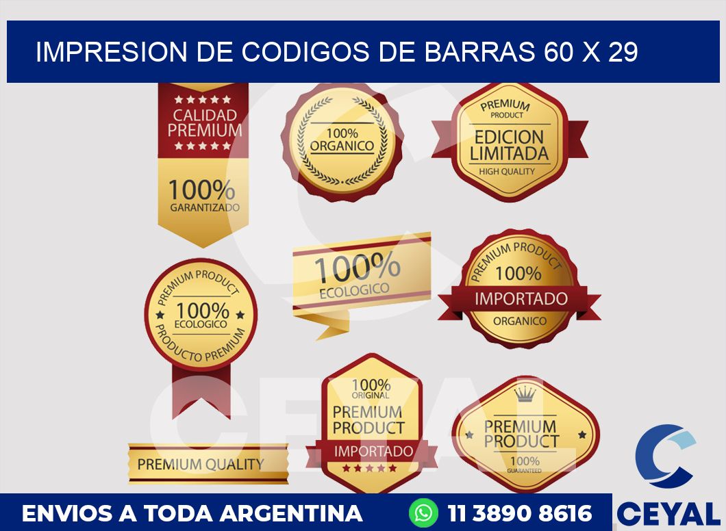 impresion de codigos de barras 60 x 29