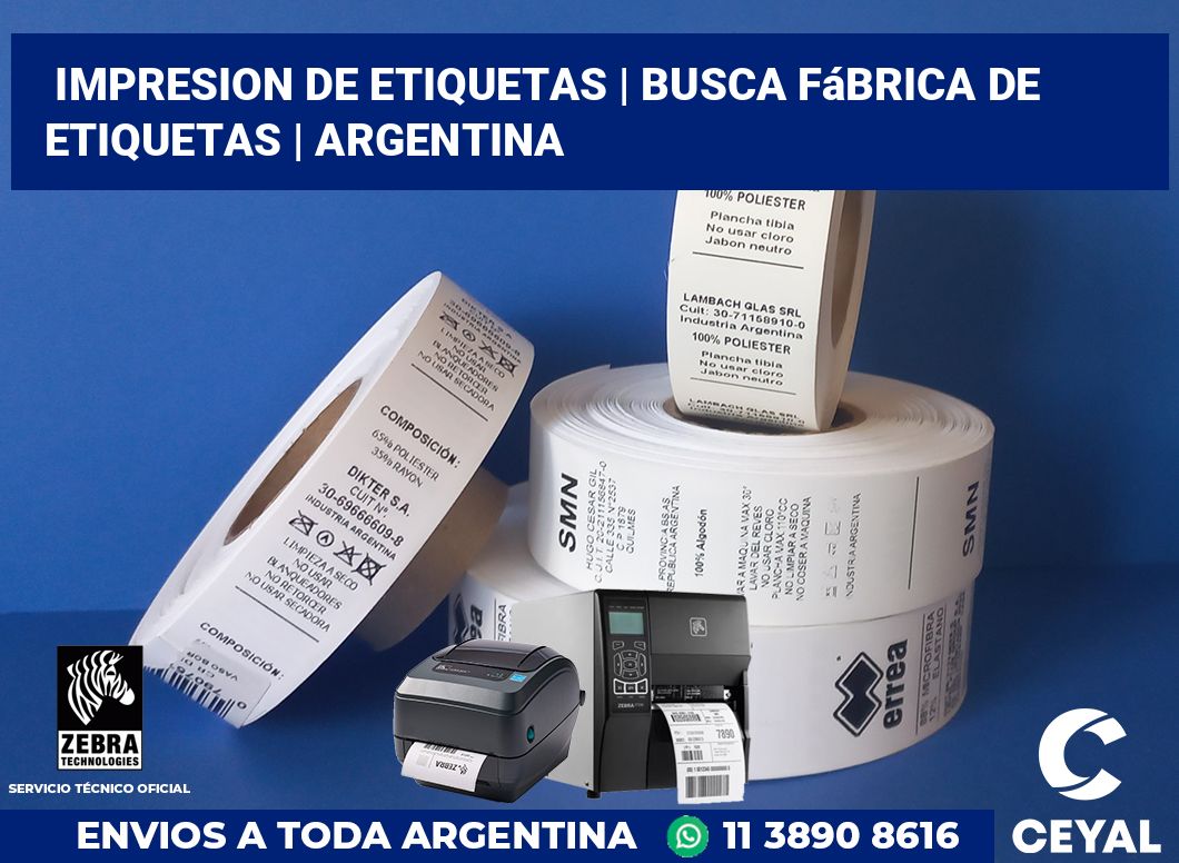 impresion de etiquetas | Busca fábrica de etiquetas | Argentina