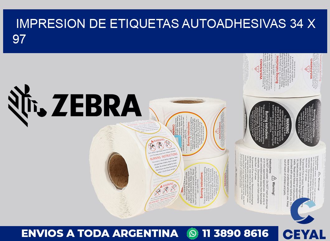 impresion de etiquetas autoadhesivas 34 x 97