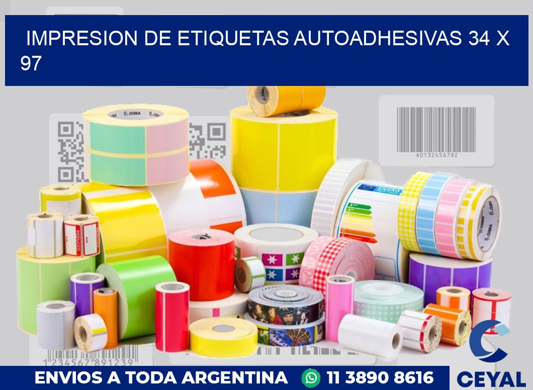 impresion de etiquetas autoadhesivas 34 x 97