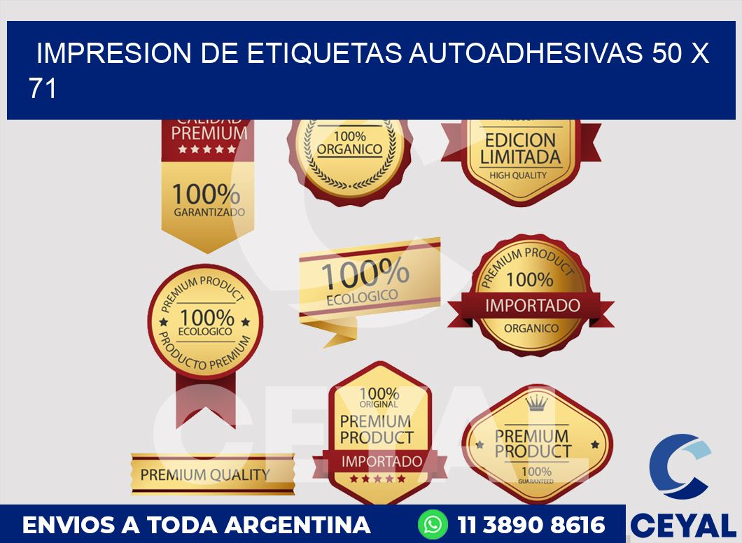 impresion de etiquetas autoadhesivas 50 x 71