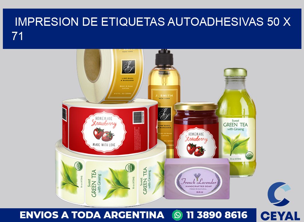 impresion de etiquetas autoadhesivas 50 x 71