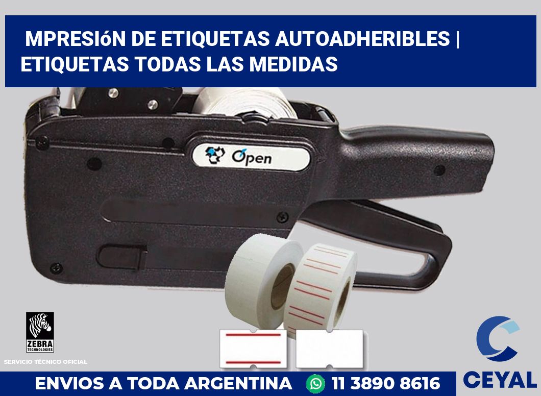 mpresión de etiquetas autoadheribles | Etiquetas todas las medidas