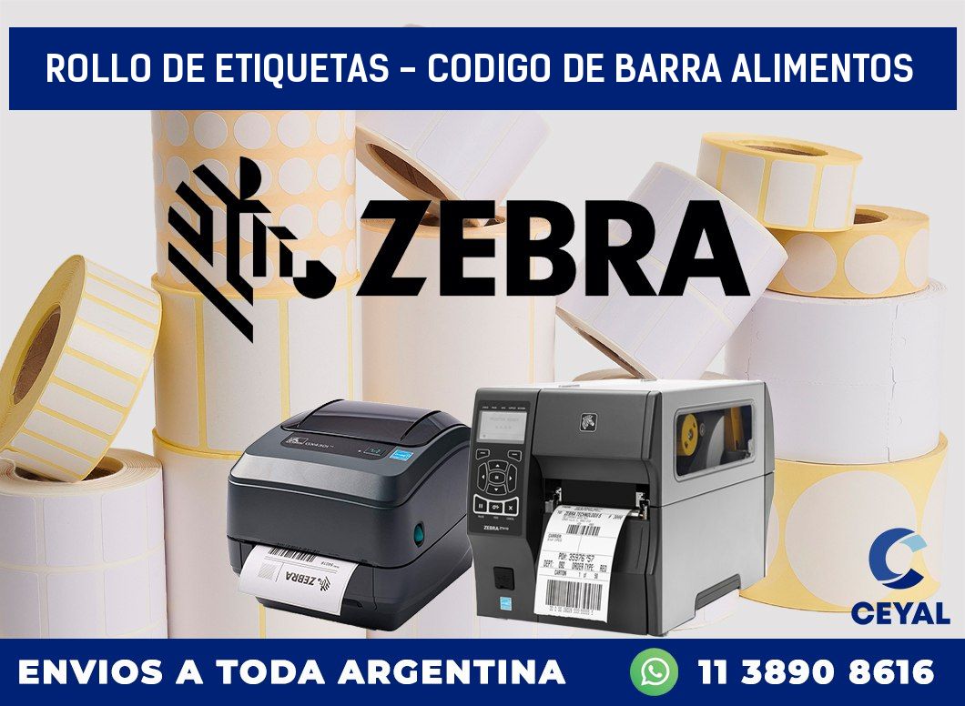 rollo de etiquetas – codigo de barra alimentos