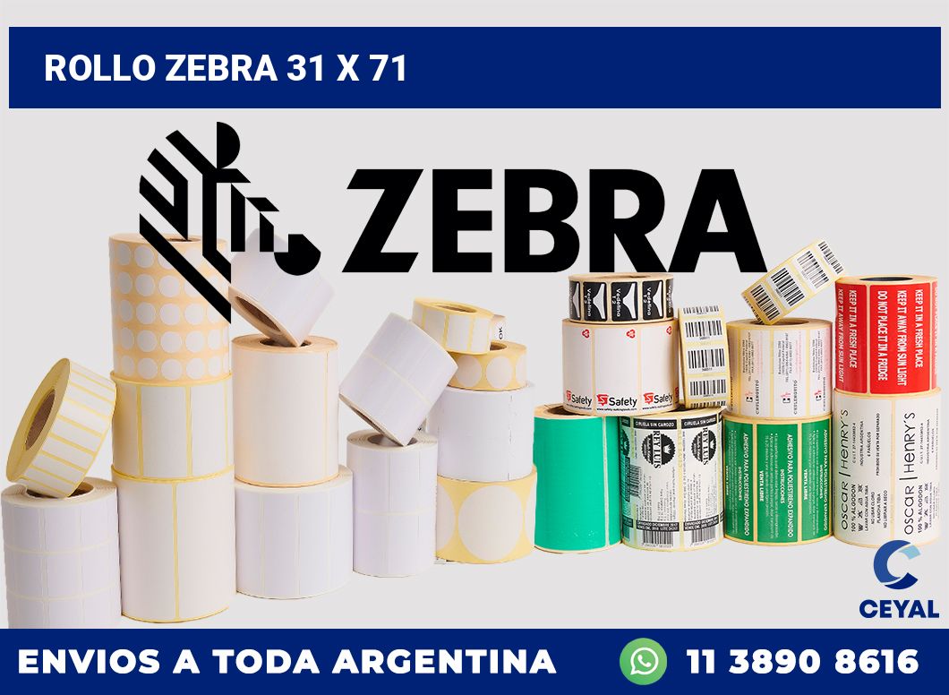 rollo zebra 31 x 71