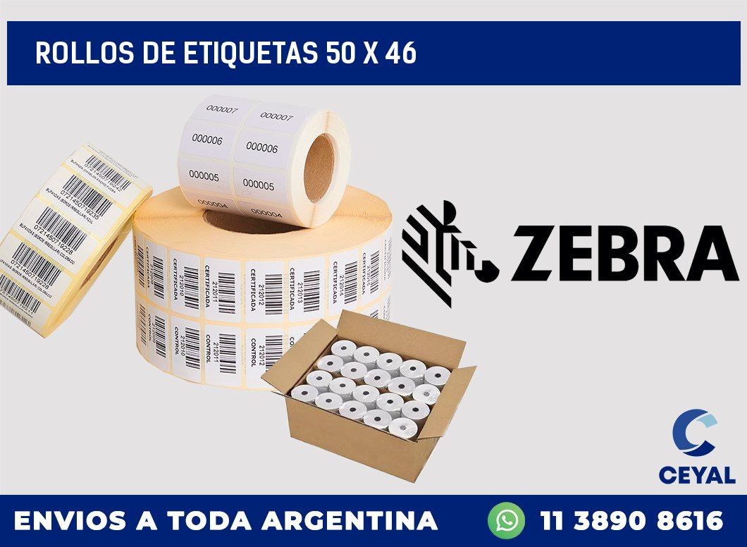 rollos de etiquetas 50 x 46