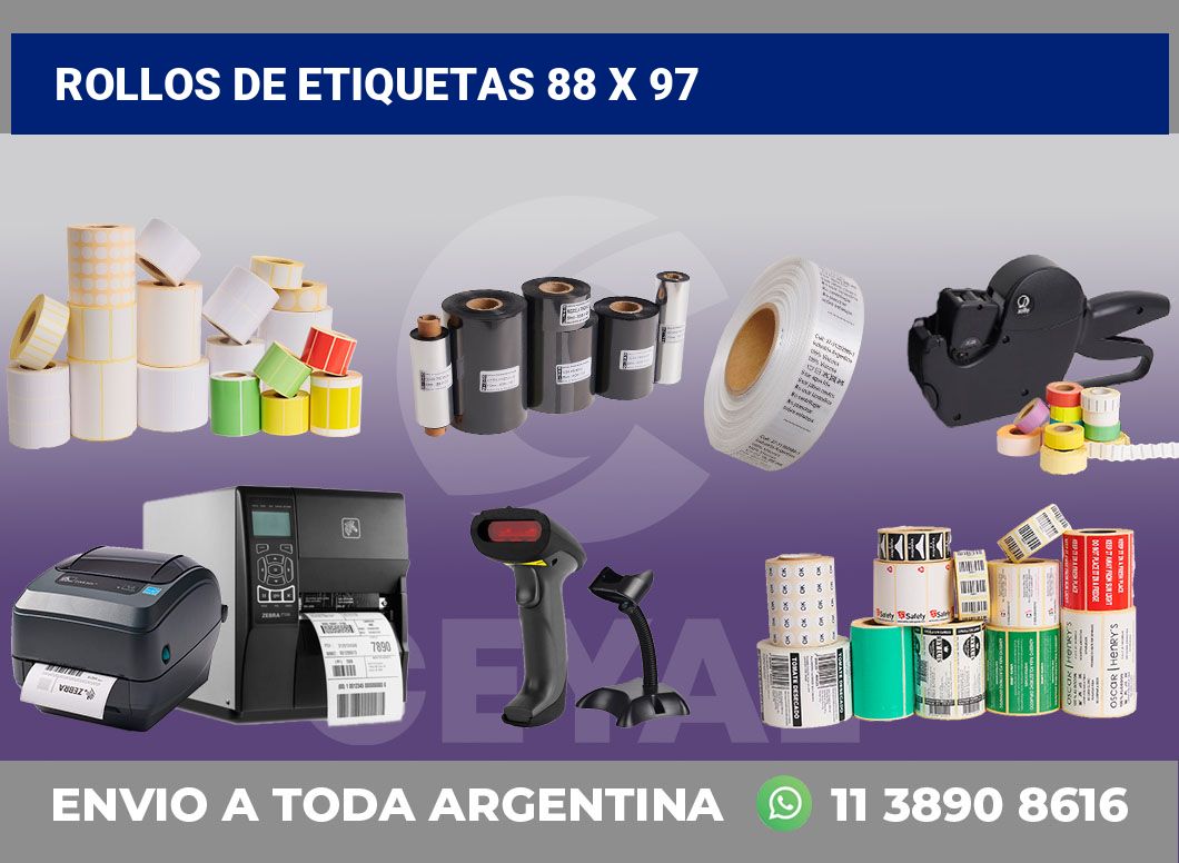 rollos de etiquetas 88 x 97
